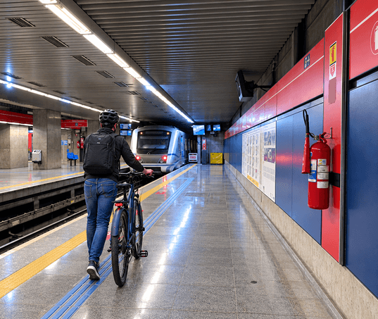 Bicicleta no metrô e no trem: regras para bikes urbanas e elétricas